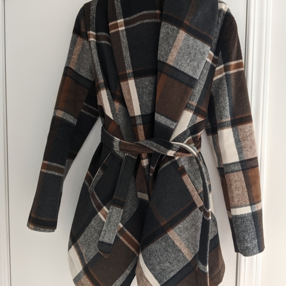 Chicwish Prairie Check Rabato Coat Jacket XXS - Picture 1 of 3